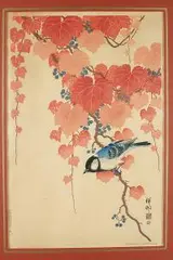 Ohara Koson, Sikorka na gałęzi, Japonia, okres Showa, ok. 1930 r., 1930, drzeworyt barwny nishiki-e, papier, 37
