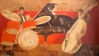 Kazimierz Śramkiewicz, Trio jazzowe VII, 1979, 1979, akryl, płótno