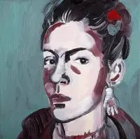 Pola Dwurnik, Autoportret jako Frida, 2012, 2012, olej, płótno