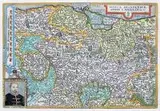 Matthias Quad, Marca Brandenburgensis & Pomerania, Mapa Pomorza i Brandenburgii pochodząca z dzieła „Fasciculus geographicus complectens praecipuarum...”, Kolonia 1608 r.; u dołu portret elektora brandenburskiego, Johanna Georga Hohenzollerna miedzior