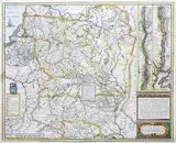 Henricus Hondius, Magni Ducatus Lithuaniae Caetararumq₃…, Mapa Litwy, stan pierwszy, 1636 r. miedzioryt kolorowany w epoce, 44