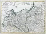 Das Königreich Polen und einen grossen Theil der Preussischen Monarchie … by Spadkobiercy Johanna Georga Schreibera, Mapa Polski, Lipsk 1816 r. miedzioryt kolorowany w epoce, sold Feb 2018