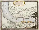 Erik J. Dahlberg, Situs loci in quo sereniss: Princ. Sueciæ General…, Plan umocnień w okolicy Szpicy Mątowskiej z 1658 r.; rycina pochodząca z dzieła S. Pufendorfa „Histoire du règne de Charles Gustave, roy de Suède…”, wyd. C. Riegel, Norymberga, 1697 r. miedzioryt kolo