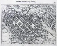 Petrus Bertius, Breslo, Plan Wrocławia, 1620 r. Miedzioryt