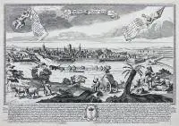 Joseph Friedrich Leopold, Dantiscum/Danzig, Widok Gdańska z Biskupiej Górki, Augsburg, ok. 1720 r. miedzioryt, wym. 20