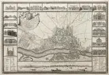 Plan de Varsovie Levé par Ordre de Son… by Giovanni Antonio Rizzi Zannoni, Plan Warszawy; u dołu panoramiczne przedstawienie miasta od strony Wisły, po bokach i u góry widoki 17 budynków w Warsza, sold Feb 2018