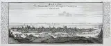 Gabriel Bodenehr, Dantzig, die Hauptstatt in dem Koniglich Polnischen Preussen, Panorama Gdańska od strony południowej, Augsburg 1721 r. miedzioryt, wym. 16