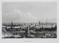 Henry Winkles, Danzig, Widok Gdańska według B. Peetersa, 1845 r. staloryt, wym. widoku 10