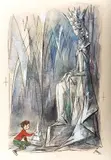 Królowa Śniegu, lata 60-te XX wieku by Jan Marcin Szancer, akwarela, gwasz, piórko, karton, sold Feb 2018