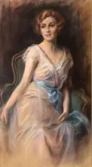 Zofia Atteslander, Portret damy, 1909 r., 1909, pastel, papier