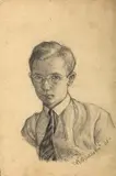 Marian Marzyn Konarski, Autoportret młodzieńczy, 1928 r., 1928, ołówek, papier, 20