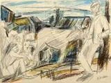 Henri Epstein, Odpoczynek, ołówek, pastel, papier, 22