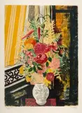 Martwa natura z kwiatami by Moïse Kisling, litografia barwna, papier, 56, sold Jan 2018