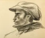 Stanisław Eleszkiewicz, Portret mężczyzny, ołówek, papier