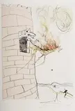 Wielki Inkwizytor wygania Zbawcę, z cyklu Po 50 latach surrealizmu, 1974 r. by Salvador Dalí, 1974, sucha igła, papier, sold Jan 2018