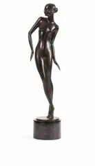 Gracja, lata 20. XX wieku by Rudolf Ziesenis, brąz, sold Dec 2017