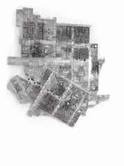S3 z cyklu Struktury, 2009 by Małgorzata Wiśniewska, 2009, aluminium, relief, sold Dec 2017