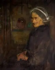 Mela Muter, Stara Bretonka, 1904 r., 1904, olej, płótno, 80