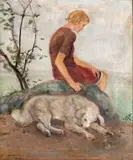 Wlastimil Hofman, Dziewczynka z psem, po 1930 r.