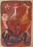 Eugeniusz Markowski, Kompozycja figuralna, olej, gwasz, papier