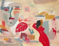 Jacek Cyganek, Chyba nie myślałaś, że się spóźnię, 2017, 2017, tempera, płótno