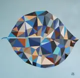 Jagoda Dziewanowska, Leaf Blue, 2017, 2017, olej, płótno
