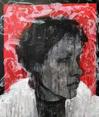 Nikodem Baiser, Bez tytułu, 2016, 2016, technika mieszana, płótno