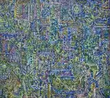 Polski Thomas, Materia 18, Mózg maszynowy 5, 2017, 2017, akryl, płótno