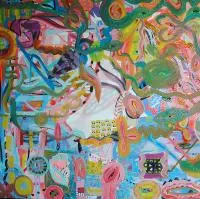 Bez tytułu, 2017 by Anna Jarzymowska, 2017, olej, płótno, sold Jan 2018