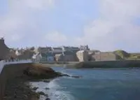 Michał Janicki, Old Harbour in Aberdeenshire, 2017, 2017, olej, płyta MDF