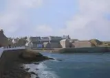 Michał Janicki, Old Harbour in Aberdeenshire, 2017, 2017, olej, płyta MDF