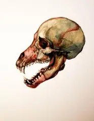 Human Nature Wolf, 2016 by Kacper Piskorowski, 2016, olej, płyta, sold Jan 2018