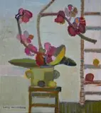 Łukasz Breitenbach, Storczyk z cytryną, 2017, 2017, olej, płótno