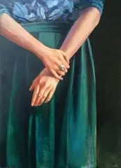 Anna Vostruchovaite, Gest, 2015, 2015, olej, płótno