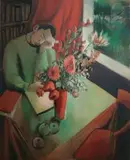 Juliusz Lewandowski, Czerwone okno, 2017, 2017, akryl, płótno
