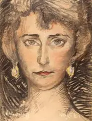 Stanisław Ignacy Witkiewicz, Portret kobiety – Janiny Czerbakowej z d. Soborskiej, II voto Bulandowej, 3 IX 1929 r., pastel, papier, 62