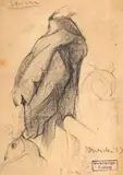Stanislaw Kubicki, Sowa uszata, 1913 r., 1913, węgiel, papier