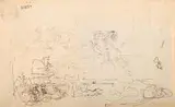 Jacek Malczewski, Pędzący zaprzęg, ok. 1893 r., 1893, piórko, tusz, papier
