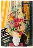 Kwiaty w białym wazonie by Moïse Kisling, litografia barwna, papier, sold Oct 2017