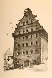 Jan Kanty Gumowski, 3 litografie, Zielona Brama z teki Gdańsk litografia, papier, 29