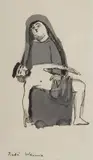 Andrzej Wróblewski, Pieta Warmia, gwasz, tusz lawowany, papier, 19