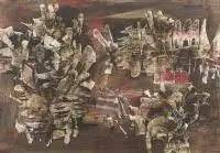 Alfred Lenica, Kompozycja, gwasz, papier, 39