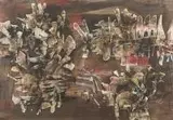 Kompozycja by Alfred Lenica, gwasz, papier, 39, sold Oct 2017
