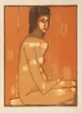 Jerzy Nowosielski, Akt, 1997 r., 1997, serigrafia barwna, papier