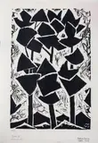 Stefan Szmaj, Topole VIII, 1920 r., 1920, linoryt, papier, 24