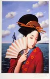 Madame Butterfly by Rafał Olbiński, inkografia, papier, sold Oct 2017