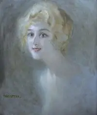 Tadeusz Styka, Portret kobiety, olej, tektura