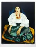 Cyganka by Moïse Kisling, litografia barwna, papier, wym. komp. 58, sold Oct 2017