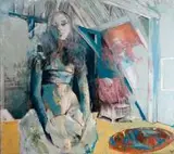 Nimfomanka, 2017 by Sylwia Mużyło-Bajsarowicz, 2017, olej, płótno, sold Oct 2017