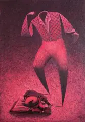 Stańczyk, 2017 by Łukasz Czernicki, 2017, akryl, technika własna, płótno, sold Oct 2017